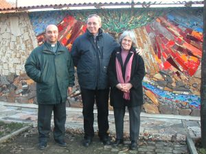 P. Marko Rupnik con Grazia Cega e Don Giuseppe Facchineri